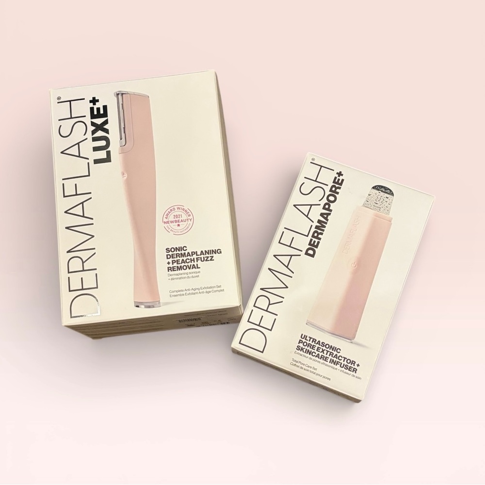 Luxe+ Sonic Dermaplaning Device & Dermapore+ Pore Extractor Device
